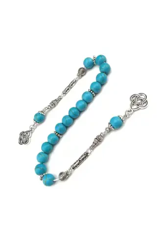 Turquoise Firuze Taş Zaza Model Tesbih Doğal Taş Tespih-Turkuaz - SELDERESI (1)