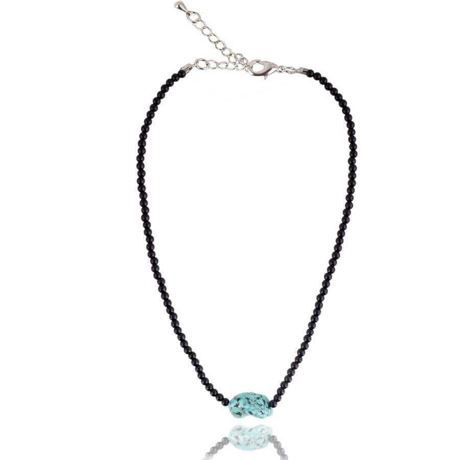 Turquoise Natural Stone Onyx Women's Necklace - 2