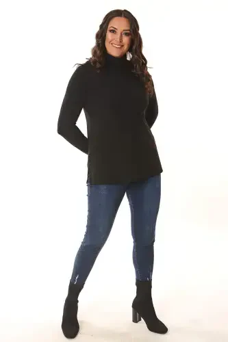 Turtle Neck Black Knitwear - 3