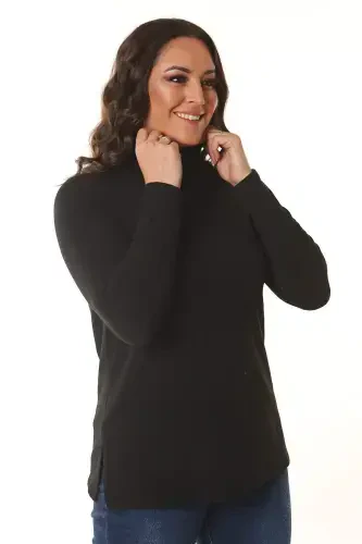 Turtle Neck Black Knitwear - 4