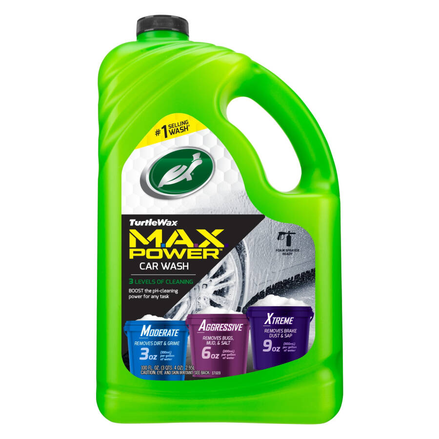 Turtle Wax 50597 Max-Power 3 Levels of Cleaning Car Wash, 100 oz- - 1