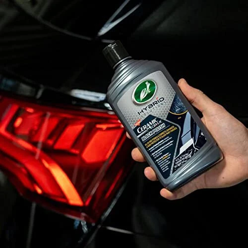Turtle Wax 53448 Hybrid Solutions Ceramic Acrylic Black Polish and Wax Formulated for Black Car Paint, Removes Surface Scratches and Swirl Marks, Provides Water Repellency, Protection and Shine, 14 oz - 5