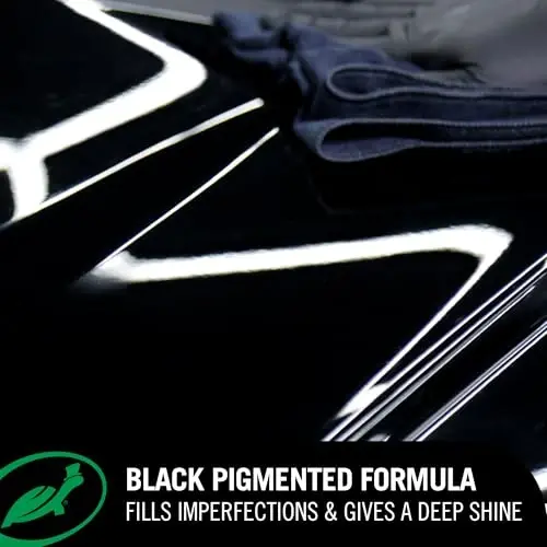 Turtle Wax 53448 Hybrid Solutions Ceramic Acrylic Black Polish and Wax Formulated for Black Car Paint, Removes Surface Scratches and Swirl Marks, Provides Water Repellency, Protection and Shine, 14 oz - 3