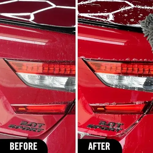 Turtle Wax Hybrid Solutions Ceramic Car Wash and Wax, Ekstrem suv tomchilatuvchi bo'yoqni himoya qiluvchi, yuqori yaltiroq dog'siz, avtomobil mumi yaltiroqligi, mevali hidli, 48 oz (2 dona) bilan yumshoq pH neytral avtomobil tozalagichi - TURTLE WAX (1)