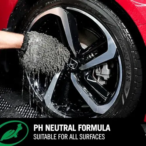 Turtle Wax Hybrid Solutions Ceramic Car Wash and Wax, Ekstrem suv tomchilatuvchi bo'yoqni himoya qiluvchi, yuqori yaltiroq dog'siz, avtomobil mumi yaltiroqligi, mevali hidli, 48 oz (2 dona) bilan yumshoq pH neytral avtomobil tozalagichi - 5