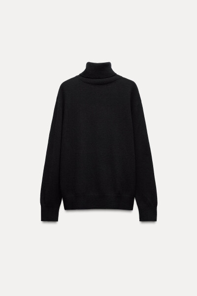 TURTLENECK 100% WOOL SWEATER - Black - 11