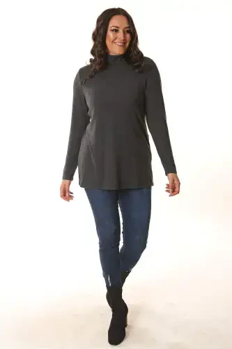 Turtleneck Anthracite Tunic - 1