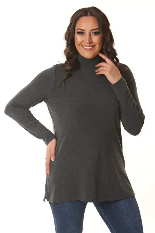 Turtleneck Anthracite Tunic - 2