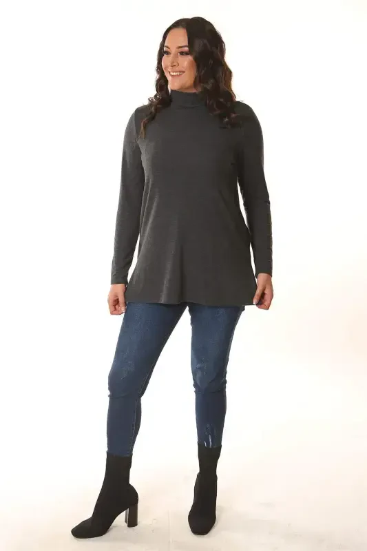 Turtleneck Anthracite Tunic - 3