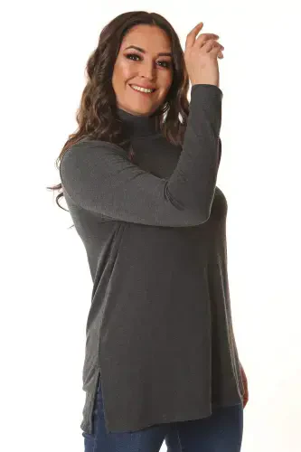 Turtleneck Anthracite Tunic - 4