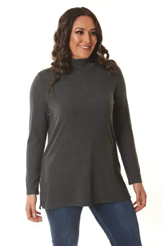 Turtleneck Anthracite Tunic - 5