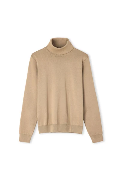 Turtleneck basic knitted sweater - 3