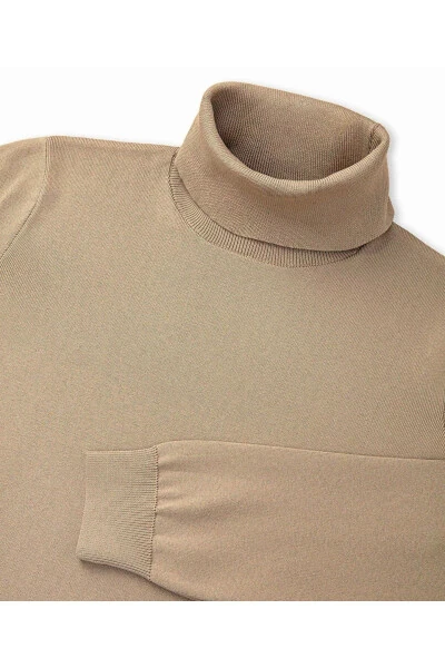 Turtleneck basic knitted sweater - 4