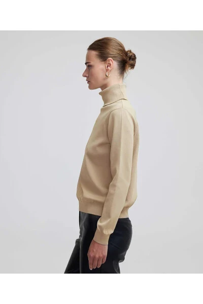 Turtleneck basic knitted sweater - 5