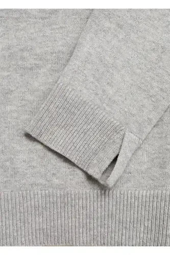 Turtleneck knit sweater - Medium Heather Grey - 7