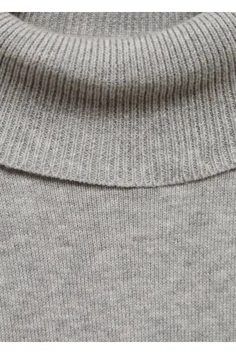 Turtleneck knit sweater - Medium Heather Grey - 6
