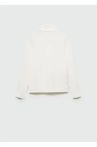 Turtleneck knit sweater-Off White - MANGO KIDS (1)