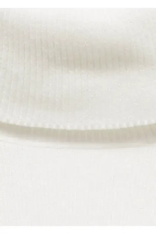 Turtleneck knit sweater-Off White - 3