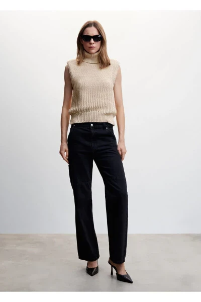 Turtleneck Knitted Vest - MANGO (1)