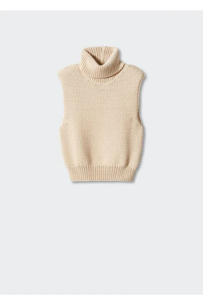 Turtleneck Knitted Vest - 3