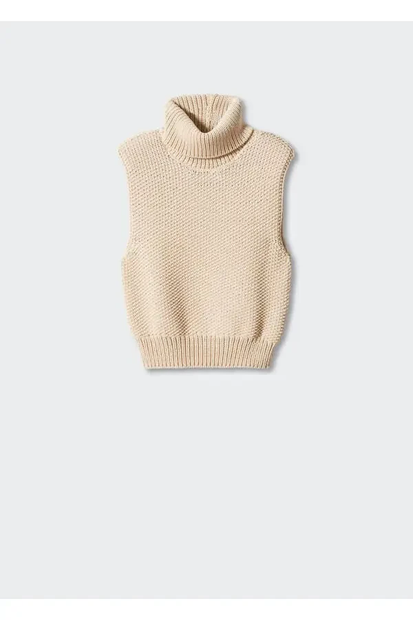 Turtleneck Knitted Vest - 3