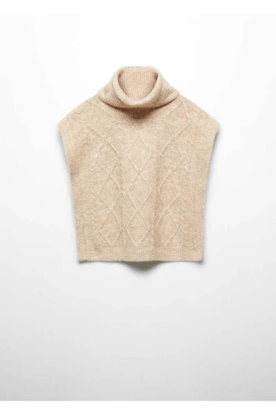 Turtleneck Knitted Vest - 3