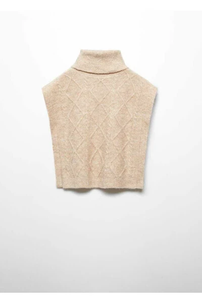 Turtleneck Knitted Vest - 4