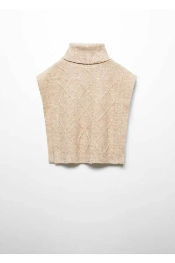 Turtleneck Knitted Vest - 4