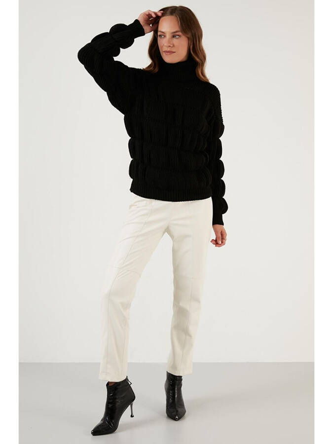 Turtleneck Ribbed Knit Sweater 4616108 - 9