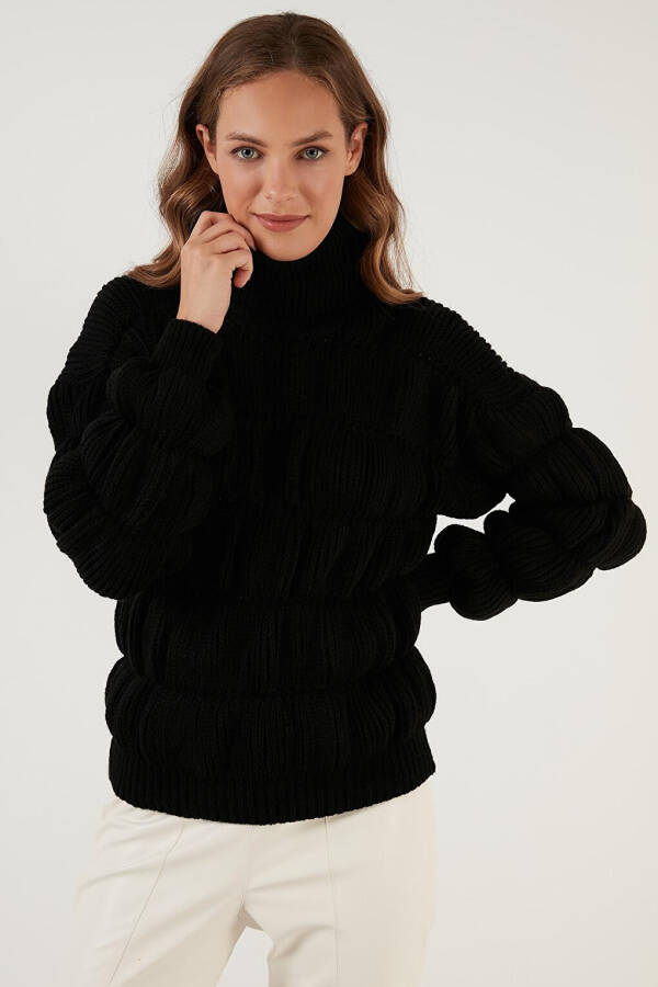 Turtleneck Ribbed Knit Sweater 4616108 - 18