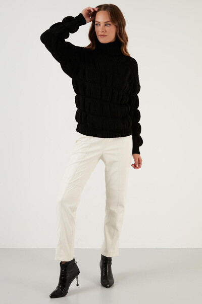 Turtleneck Ribbed Knit Sweater 4616108 - 19