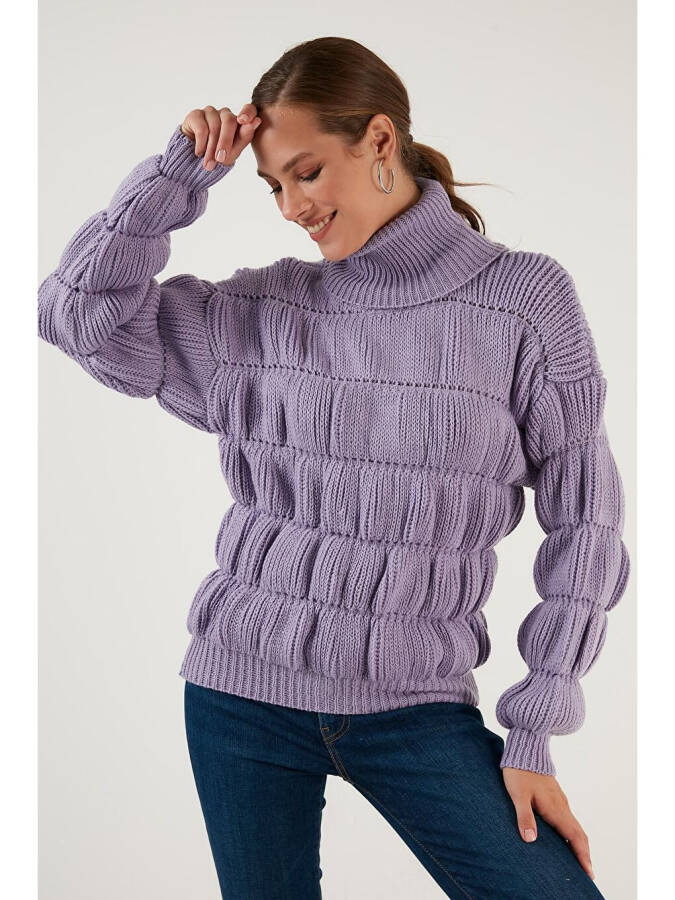 Turtleneck Ribbed Knit Sweater 4616108 - 6