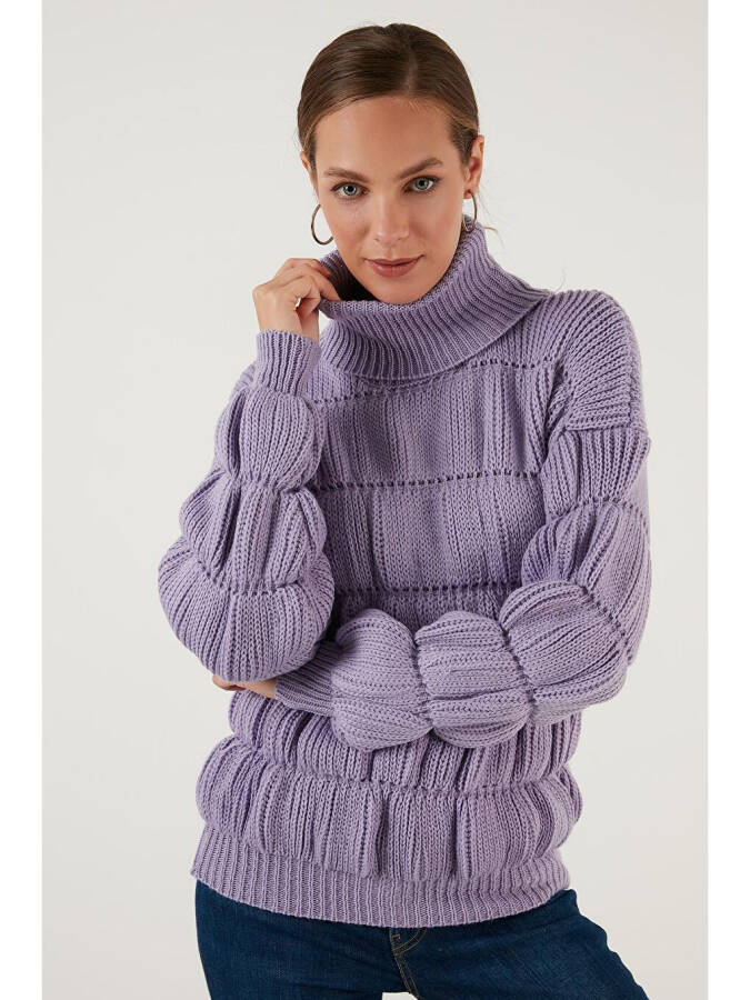 Turtleneck Ribbed Knit Sweater 4616108 - 7