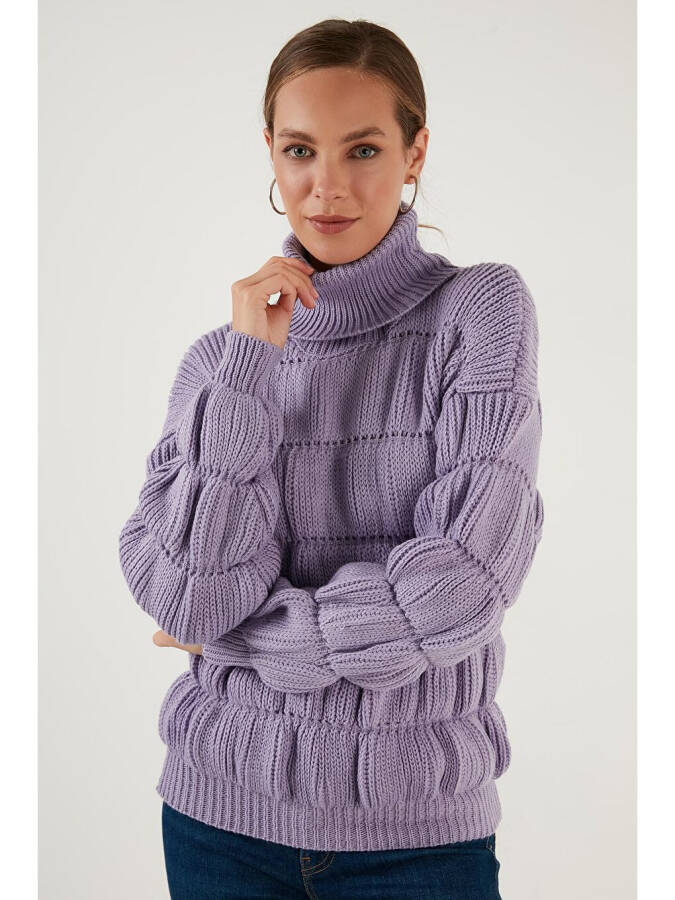 Turtleneck Ribbed Knit Sweater 4616108 - 10