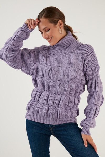 Turtleneck Ribbed Knit Sweater 4616108 - 16