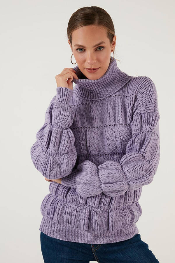 Turtleneck Ribbed Knit Sweater 4616108 - 17