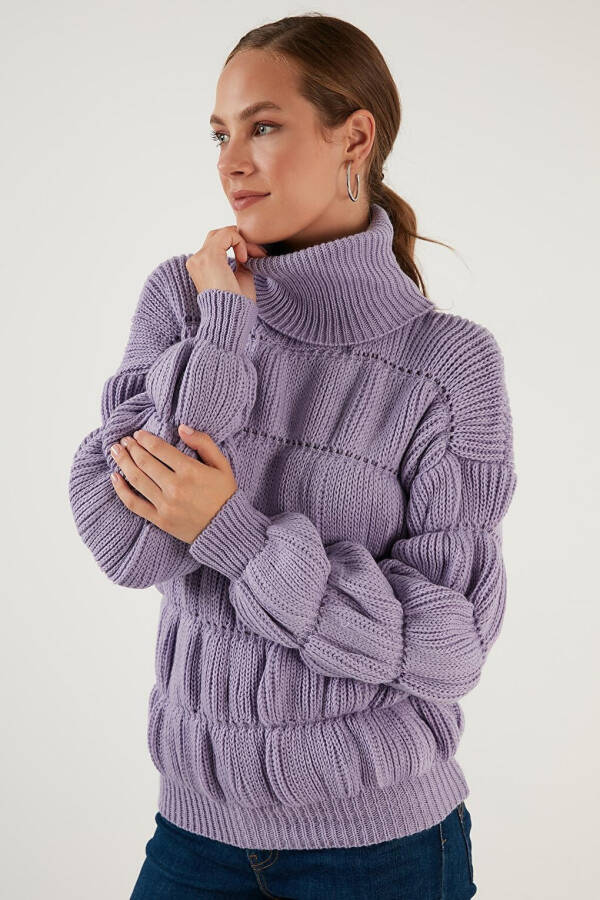 Turtleneck Ribbed Knit Sweater 4616108 - 19