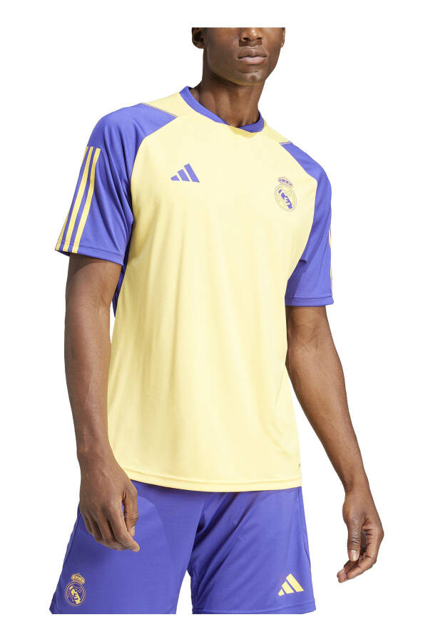 Turuncu Erkek Yuvarlak Yaka 23/24 Real Madrid Forma IQ0547 REAL - Turuncu - 4