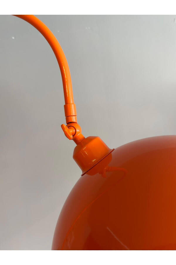 Turuncu Lambader Hareketli Başlık Modern Dekoratif Metal Oturma Odası Çalışma Odası Zemin Lambası-Turuncu - 7