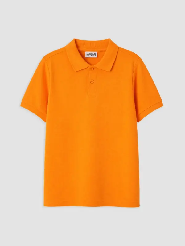 Turuncu Polo Yaka Erkek Çocuk Tişört-T - 2