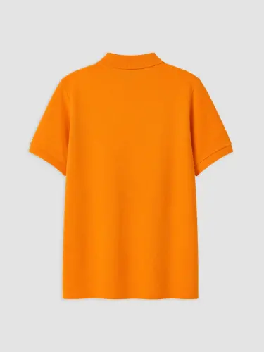 Turuncu Polo Yaka Erkek Çocuk Tişört-T - 3