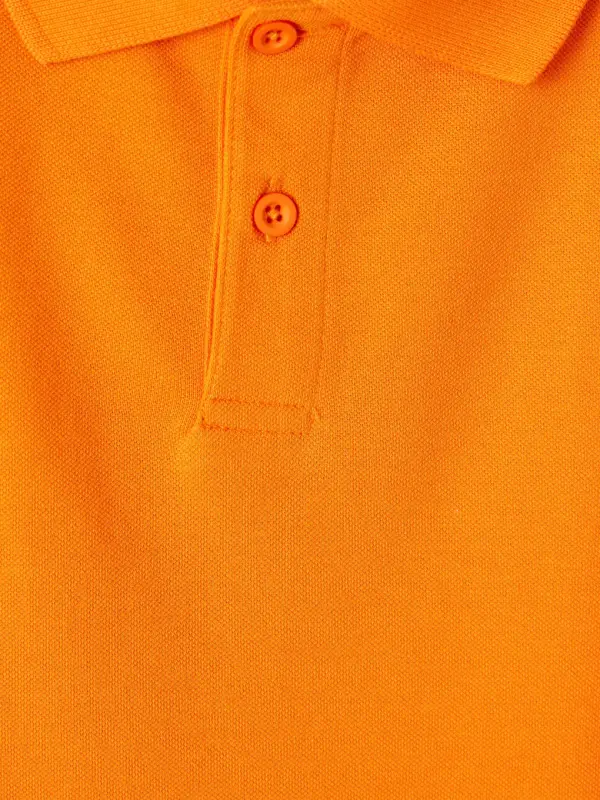 Turuncu Polo Yaka Erkek Çocuk Tişört-T - 4