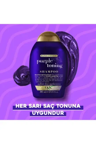 Purple Toning Turunculaşma Karşıtı Sülfatsız Mor Şampuan 385 ml - 4