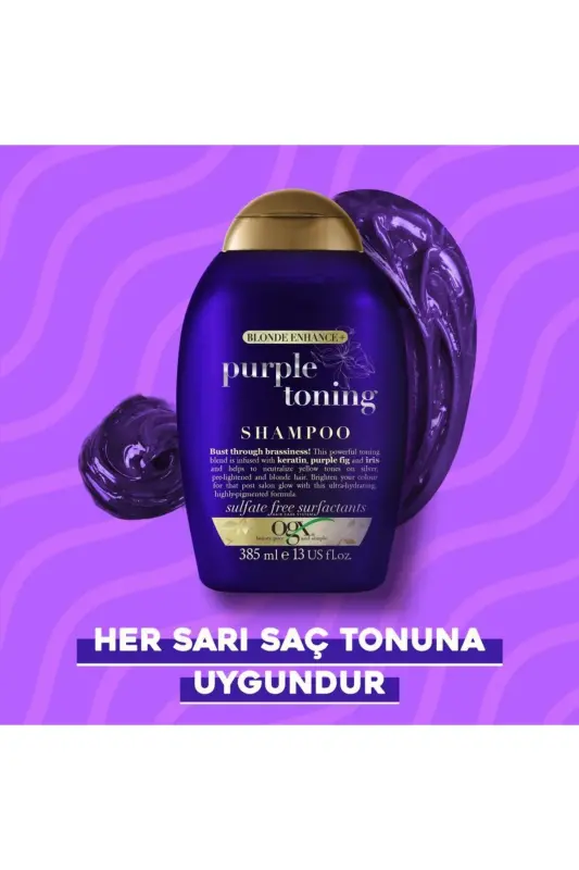 Purple Toning Turunculaşma Karşıtı Sülfatsız Mor Şampuan 385 ml - 4
