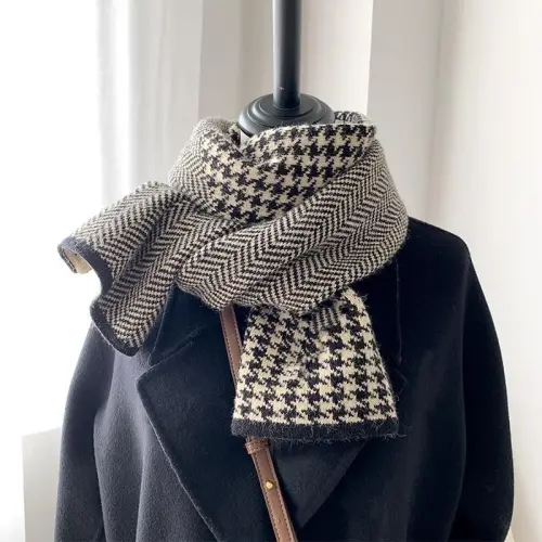 TUSOPORT Women's Winter CasModazoneere Plaid Scarf - Soft, Warm & Classic - 3