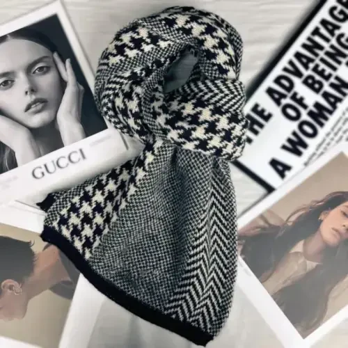 TUSOPORT Женский Зимний Кашемировый Шарф в Клетку - Мягкий, Теплый и Классический - 5