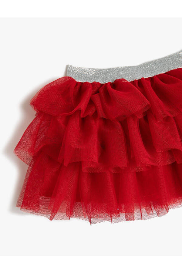 Tutu Skirt Layered Sequined Elastic Waist Cotton Lined - 9