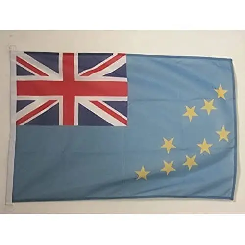 Tuvalu NAUTICAL Flag 18'' x 12'' - Tuvaluan flags 30 x 45 cm. - Banner 12x18 in for boat - AZ FLAG 