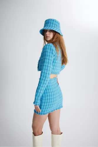 Tüvit Mato Mini Tüvid Yubka Moviy - 5