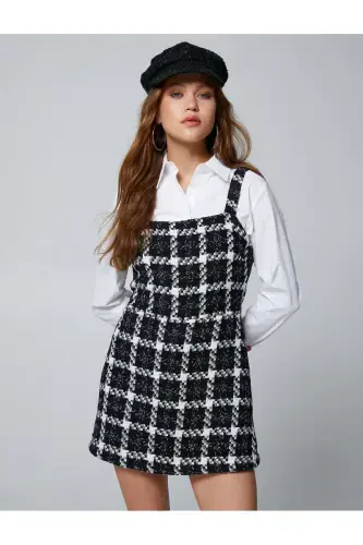 Tüvit Şort Tulum Askılı - Koton (1)